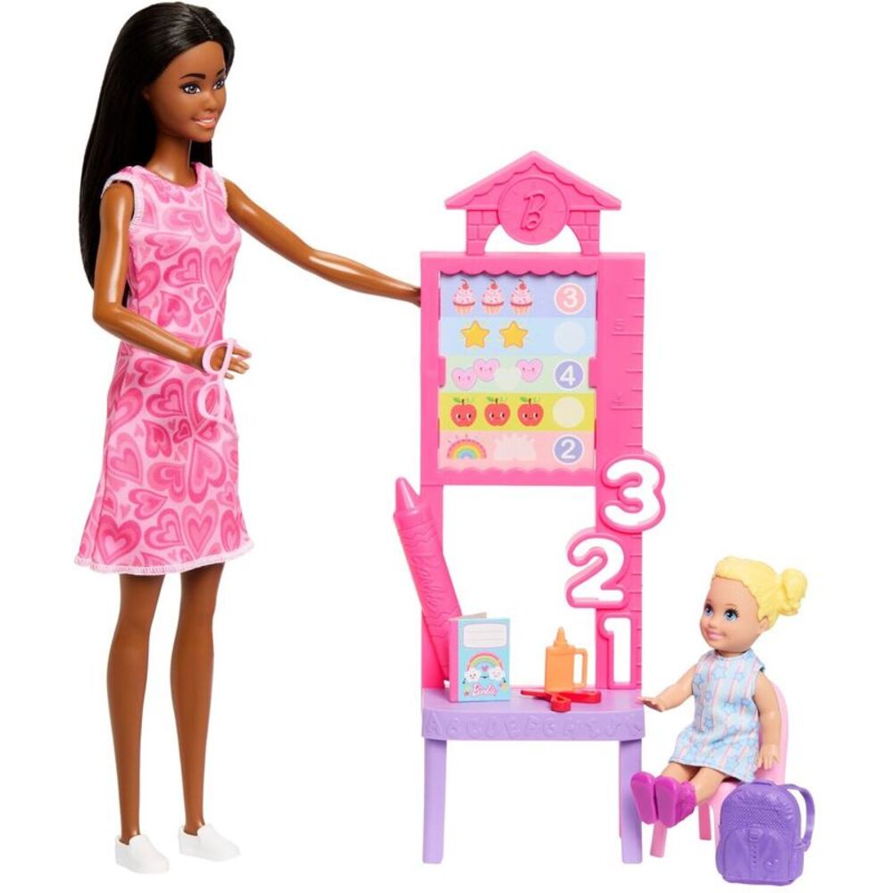 Barbie Careers Teacher Playset with 2 Dolls, Black COLLECTIBLES